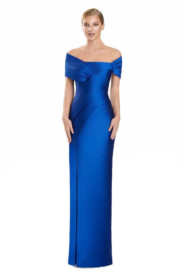 Alexander by Daymor 3127F25 Pleated Long Formal Evening Dress