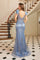 Prom Dresses Prom Long Glitter Applique Formal Dress Smoky Blue