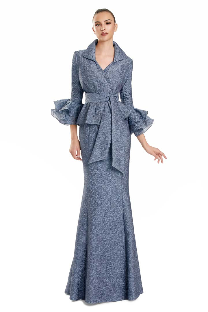 Formal Dresses Long Formal Evening Jacket Dress Slate