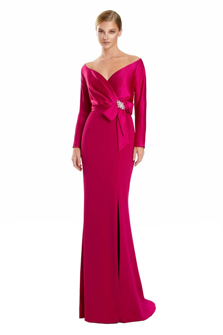royal blue strapless cocktail dress KissProm Sheath Satin Prom with Slit, / 10 GRIN-PROMO-06 Fabric Base:Bullet Strategic pleats add dimension Maggy London Embroidered Floral