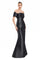 Formal Dresses Fitted Long Formal Evening Pleated Dress Black