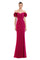 Formal Dresses Floral Formal Long Slit Evening Dress Cranberry