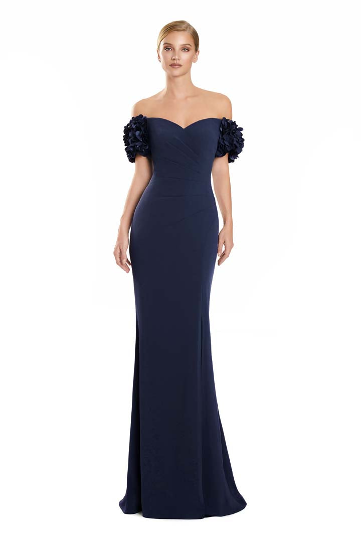 Alexander by Daymor 3136F25 Floral Formal Long Slit Evening Dress