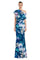 Formal Dresses Formal Long Floral Printed Dress Teal/Multi