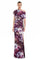 Formal Dresses Formal Long Floral Printed Dress Wine/Multi