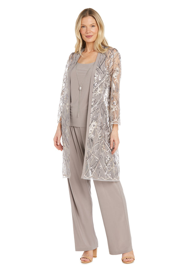 Beaded Sequin Pantsuit Formal R&M Richards 3140