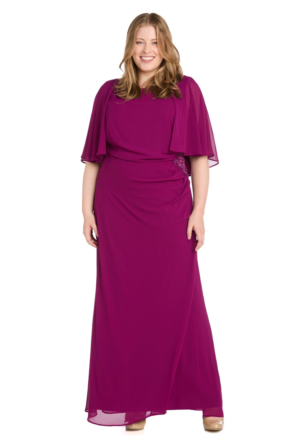 R&M Richards 3144W Plus Size Long Mother of the Bride Formal Dress