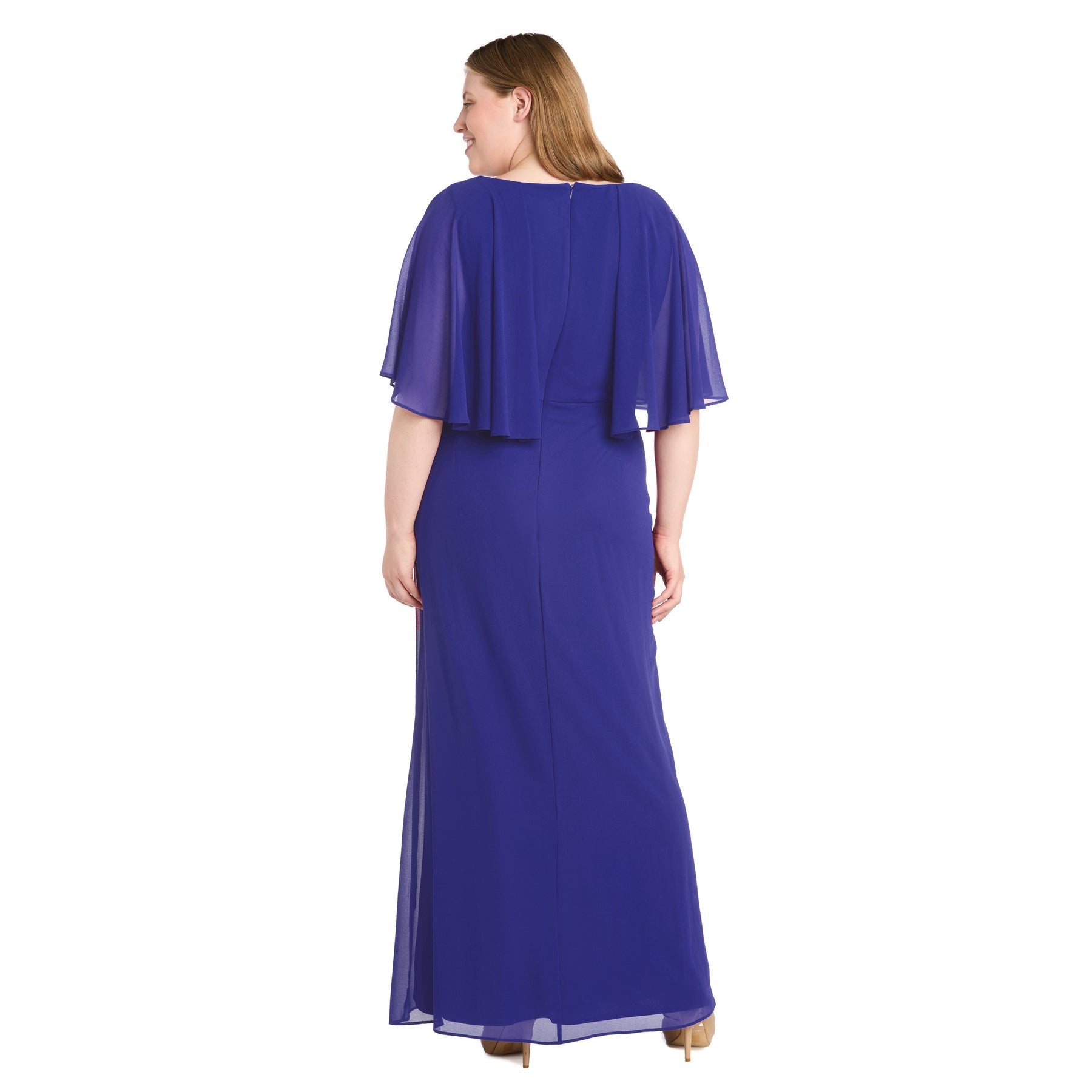 R&M Richards 3144W Plus Size Long Mother of the Bride Formal Dress