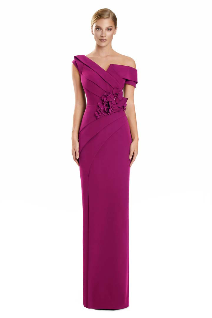 Alexander by Daymor 3145F25 Pleated Long Floral Evening Formal Dress – The  Dress Outlet