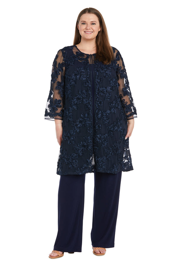 Floral Plus Size Pantsuit Long Formal R&M Richards 3146W