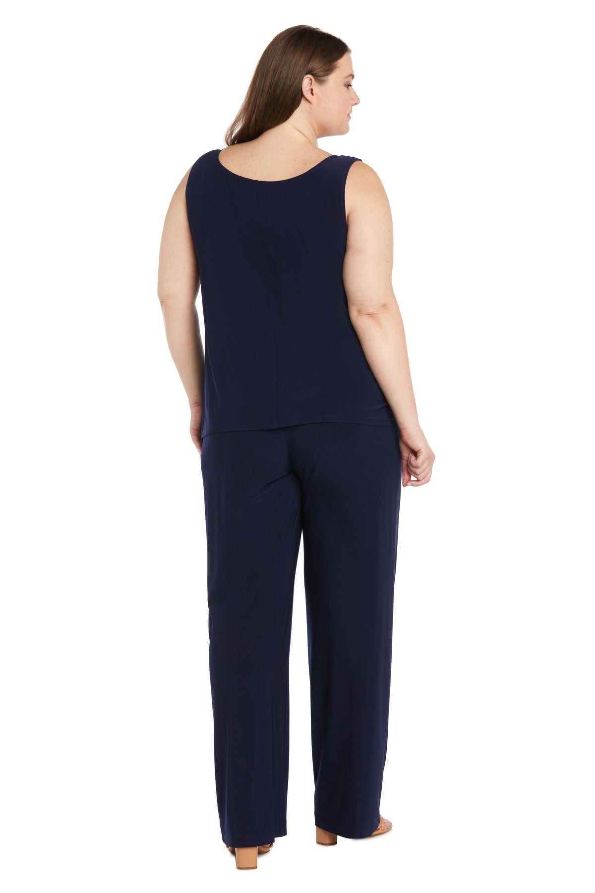 R&M Richards 3146W Long Plus Size Formal Floral Pantsuit
