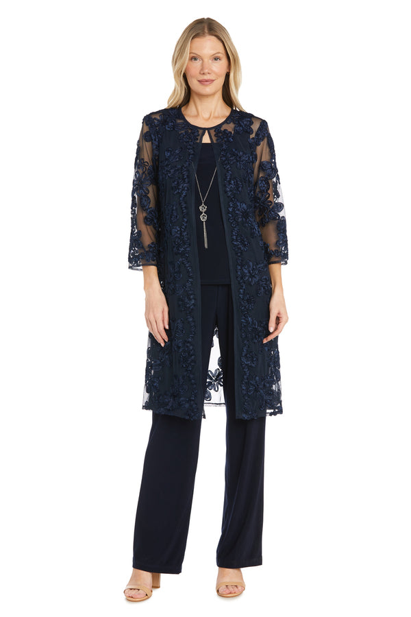 Floral Formal Pant Suit Long R&M Richards 3146