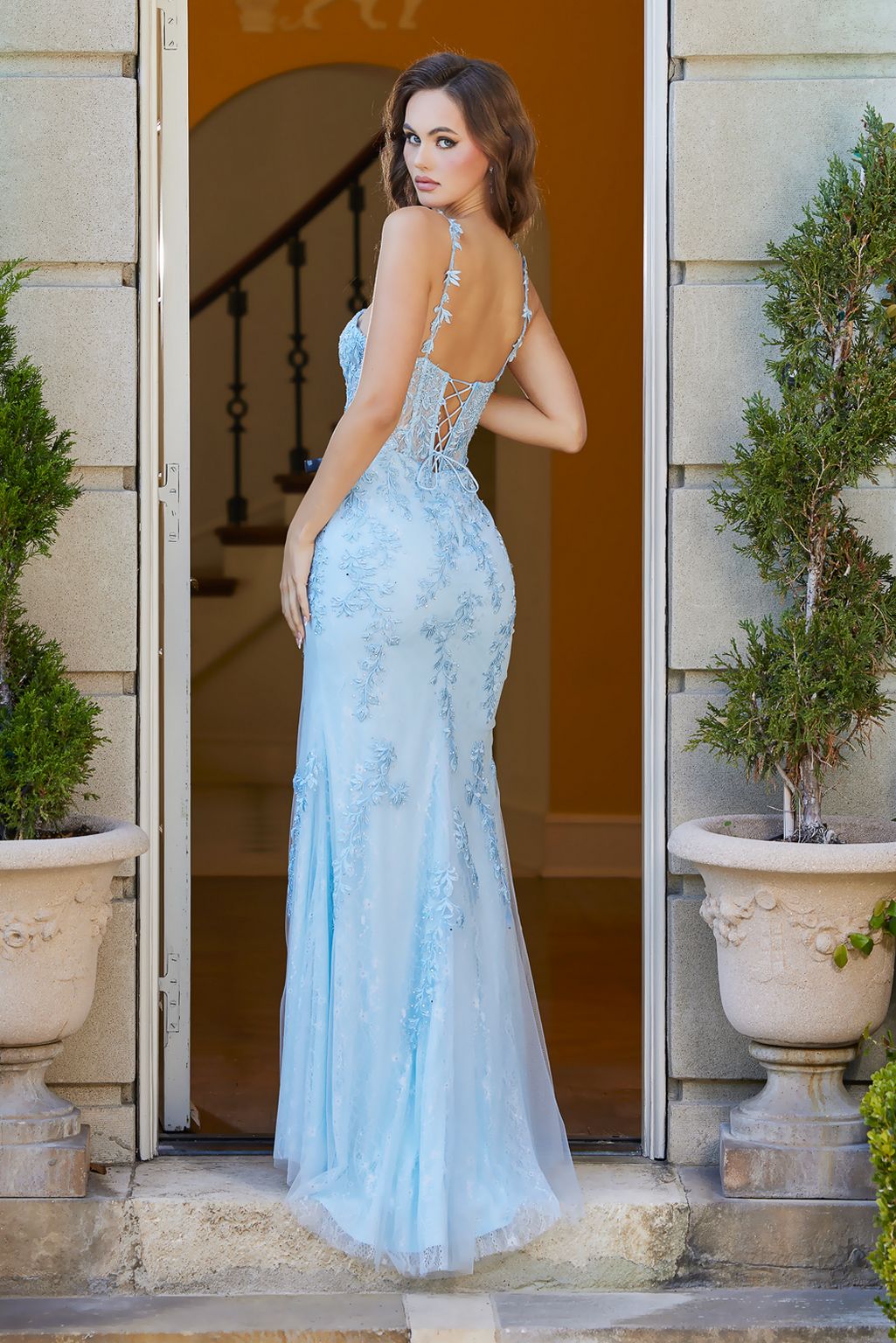 Adora 3146 Long Evening Slit Formal Prom Dress