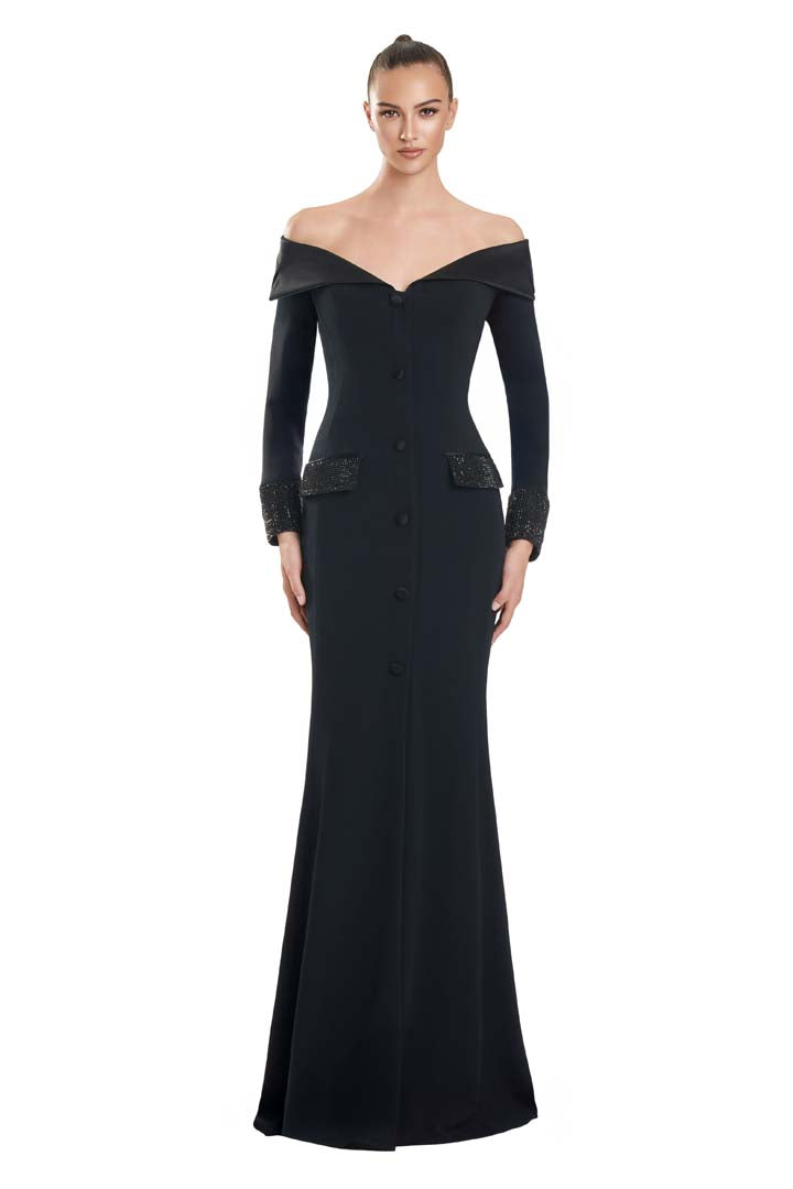 Formal Dresses Fitted Long Formal Evening Dress Black