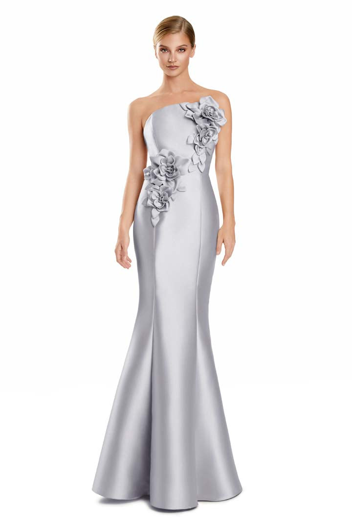 Formal Dresses Floral Long Mermaid Formal Evening Dress Argent