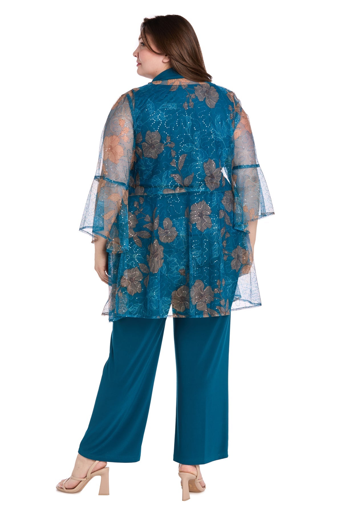 R&M Richards 3152W Long Plus Size Formal Mother of the Bride Pant Suit