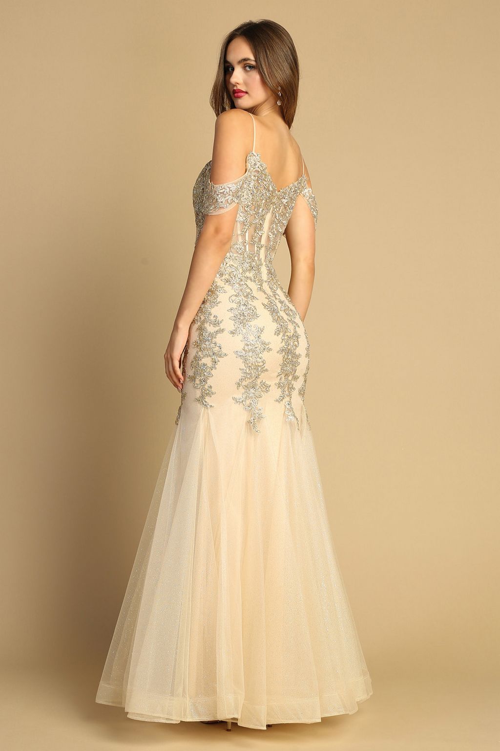 Adora 3156 Prom Mermaid Long Formal Applique Dress