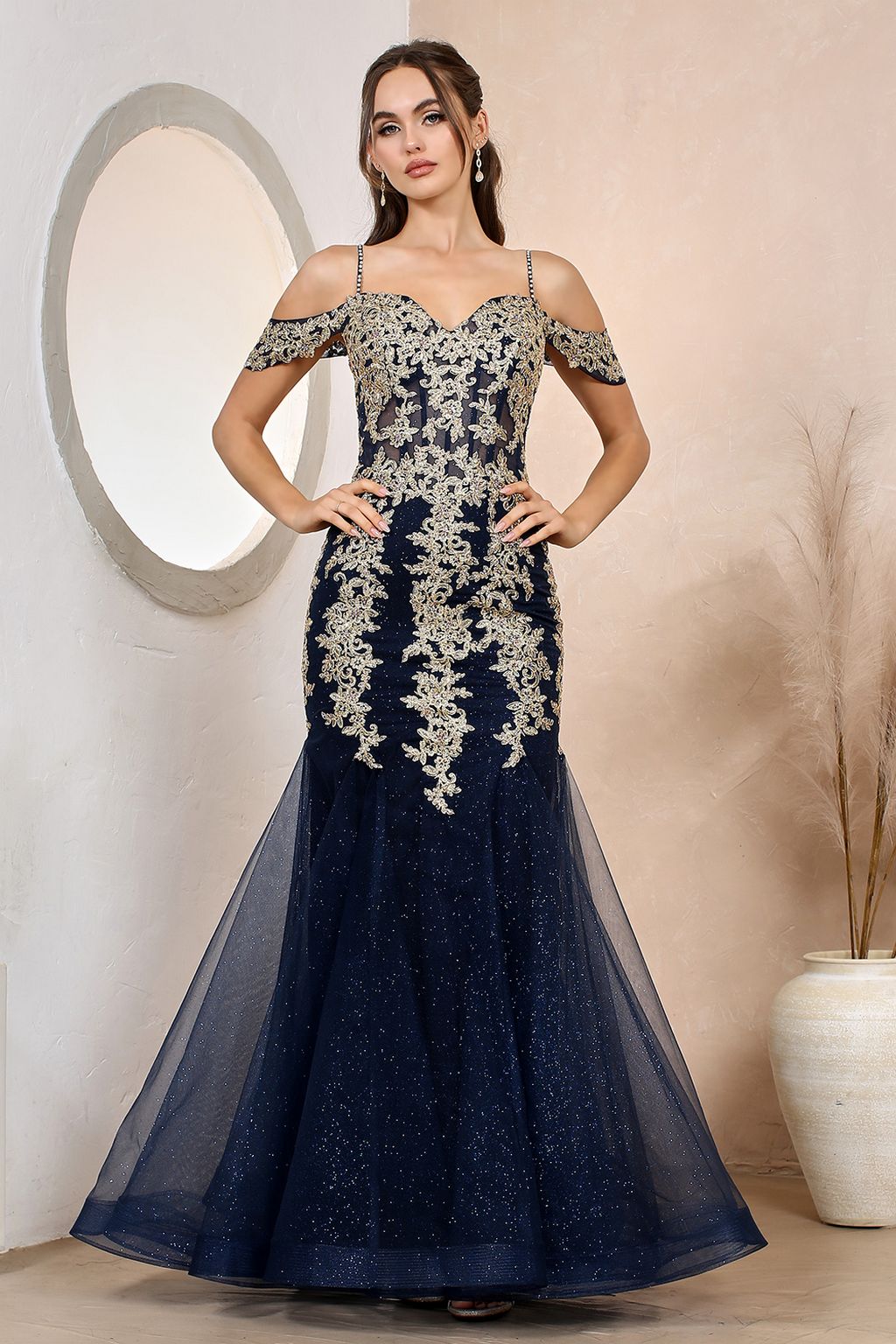 Adora 3156 Prom Mermaid Long Formal Applique Dress