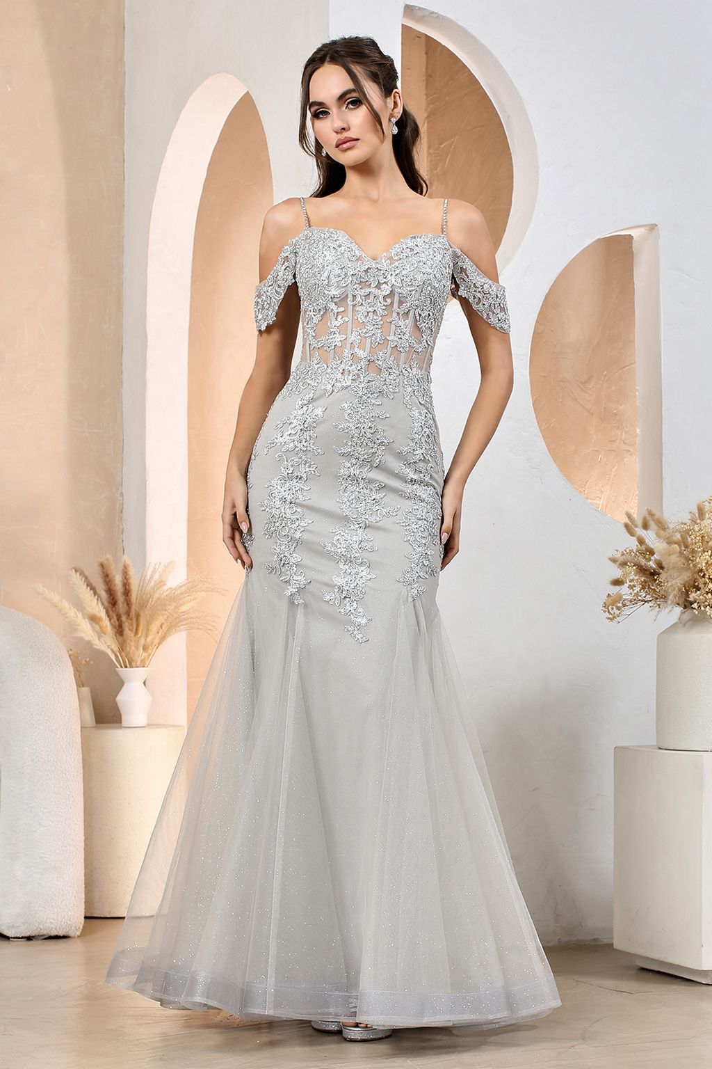 Adora 3156 Prom Mermaid Long Formal Applique Dress