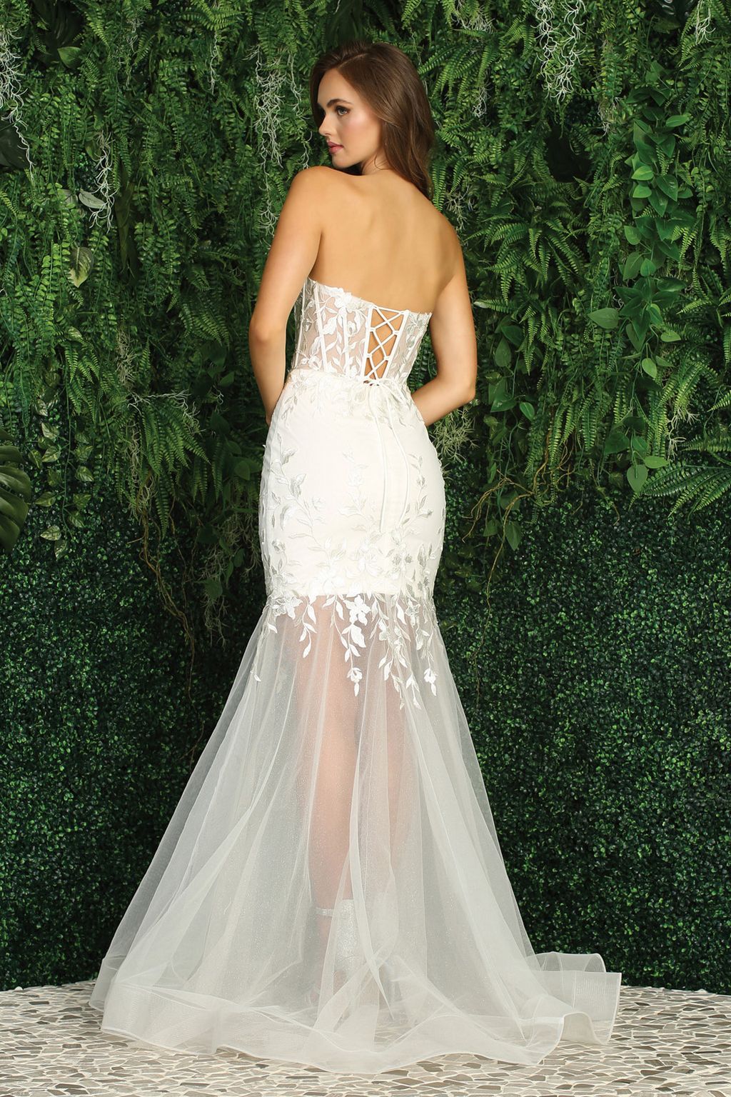 Wedding Dresses Long Glitter Mermaid Wedding Dress Off White