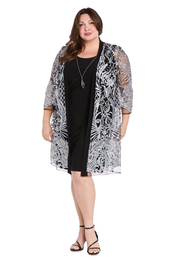 Short Plus Size Dress Mother of the Bride Jacket R&M Richards 3165W
