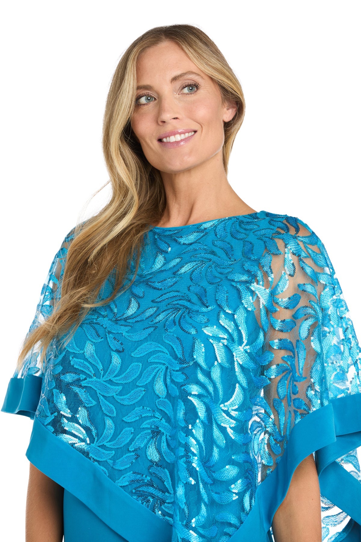 R&M Richards 3167 Mother of the Bride Short Cocktail Poncho Dress