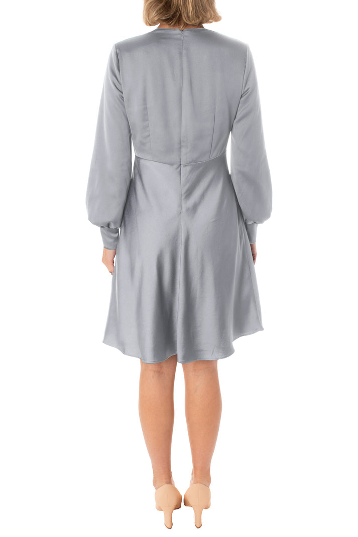 Taylor 3176M Long Sleeve A Line Short cocktail Dress