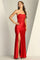 Prom Dresses Pleated Long Formal Lace Corset Prom Dress Red