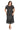 Plus Size Dresses Short Plus Size Floral Midi Cocktail Dress Black/Ivory