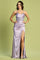 Prom Dresses Long Slit Formal Pleated Prom Dress  Lilac