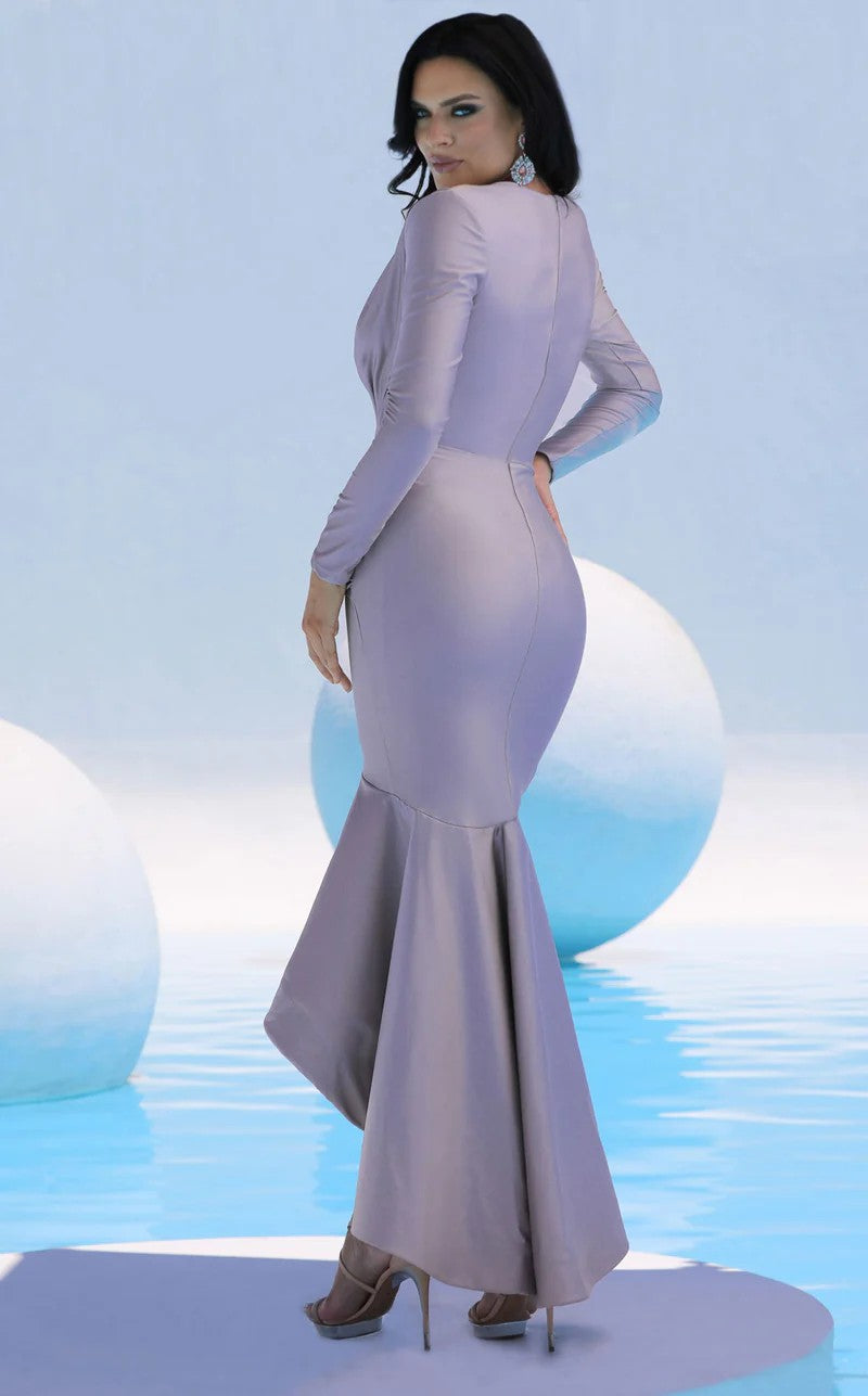 Jessica Angel 318 Long Sleeve Fitted High Low Formal Dress
