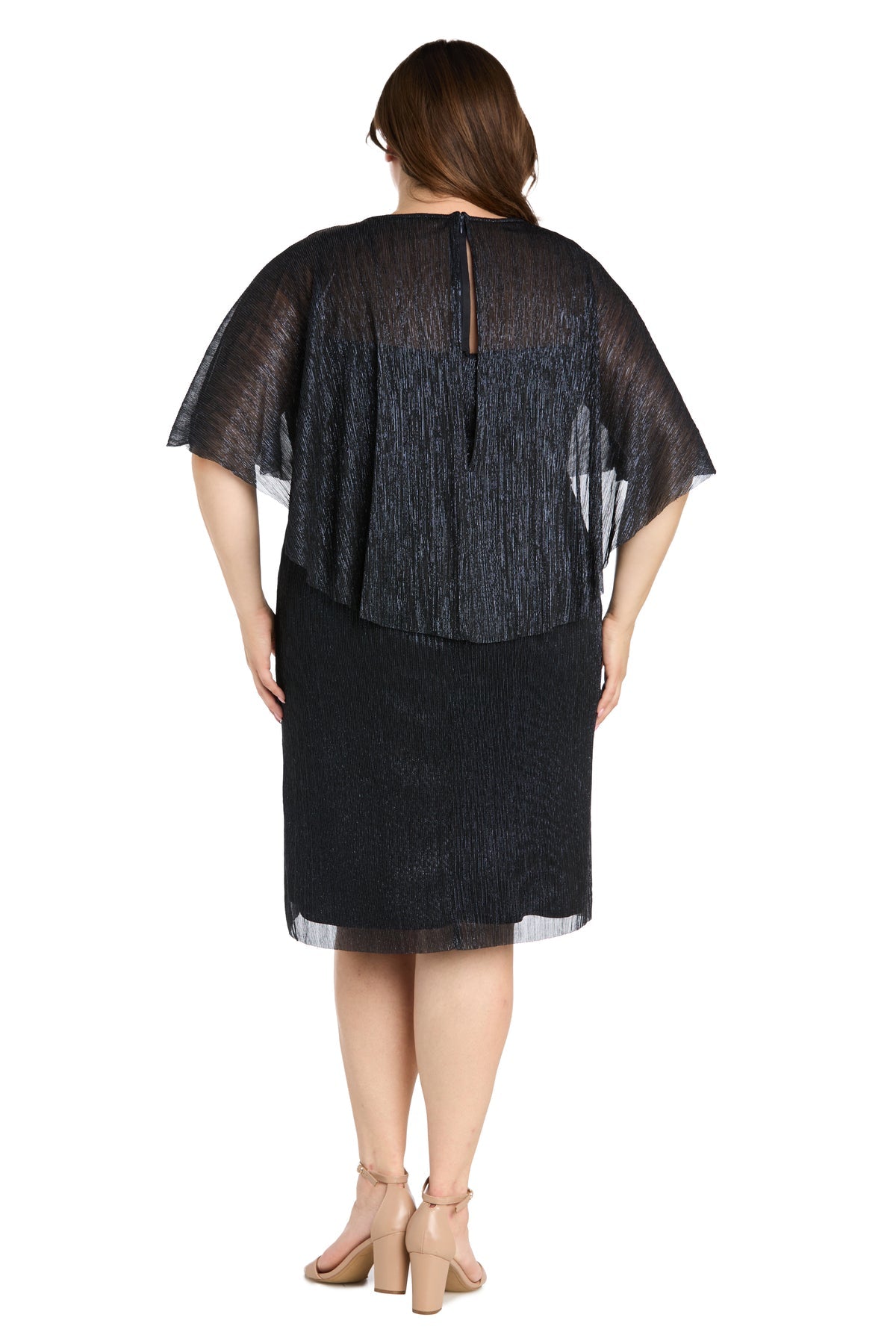 R&M Richards 3195W Short Cocktail Plus Size Caplet Dress