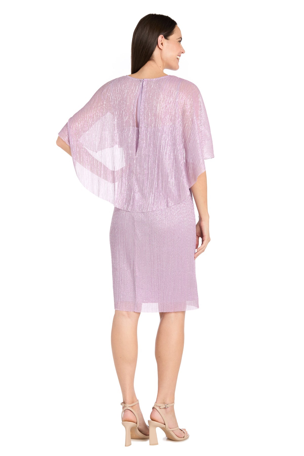 R&M Richards 3195 Short Ruffle Cocktail Caplet Dress
