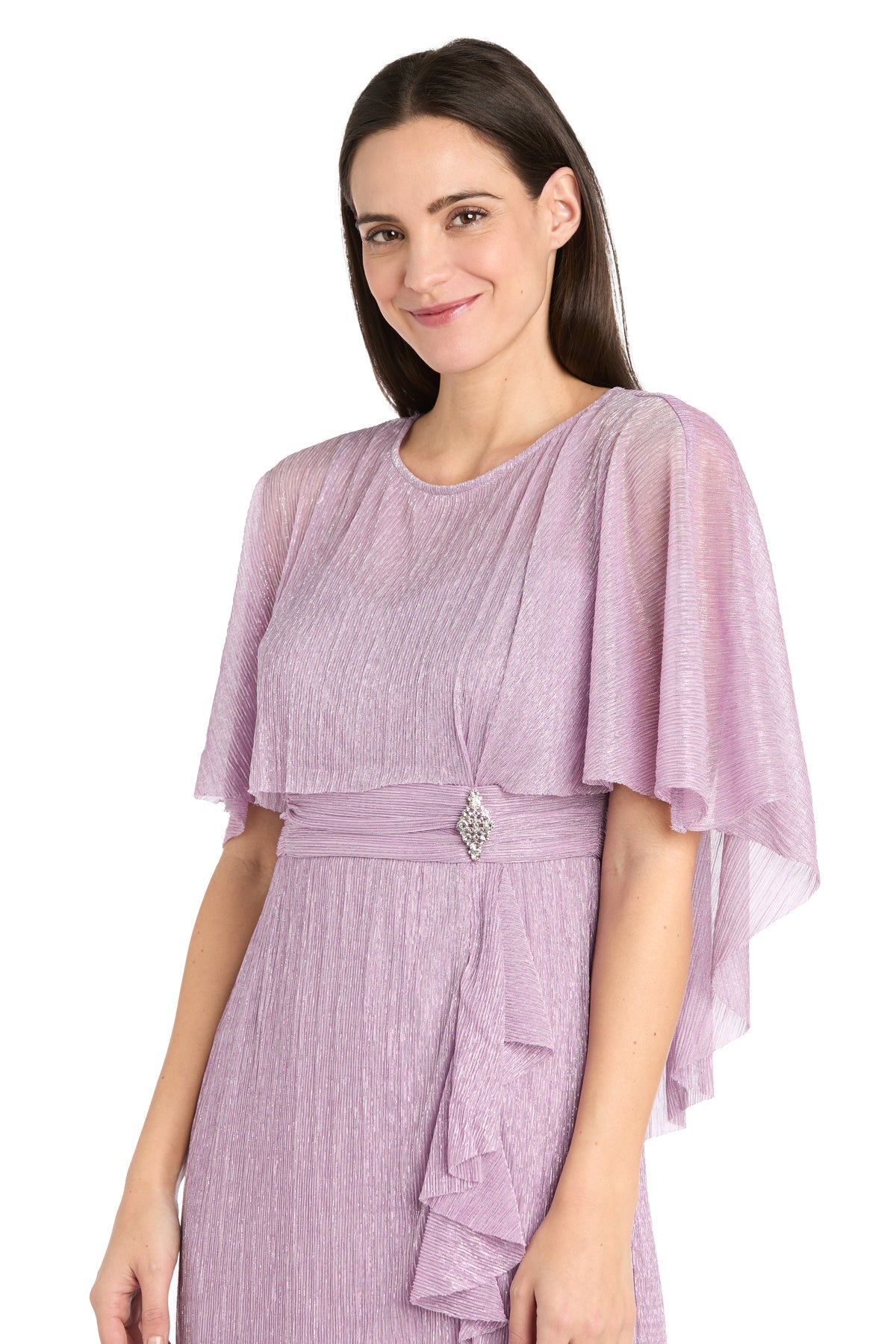 R&M Richards 3195 Short Ruffle Cocktail Caplet Dress