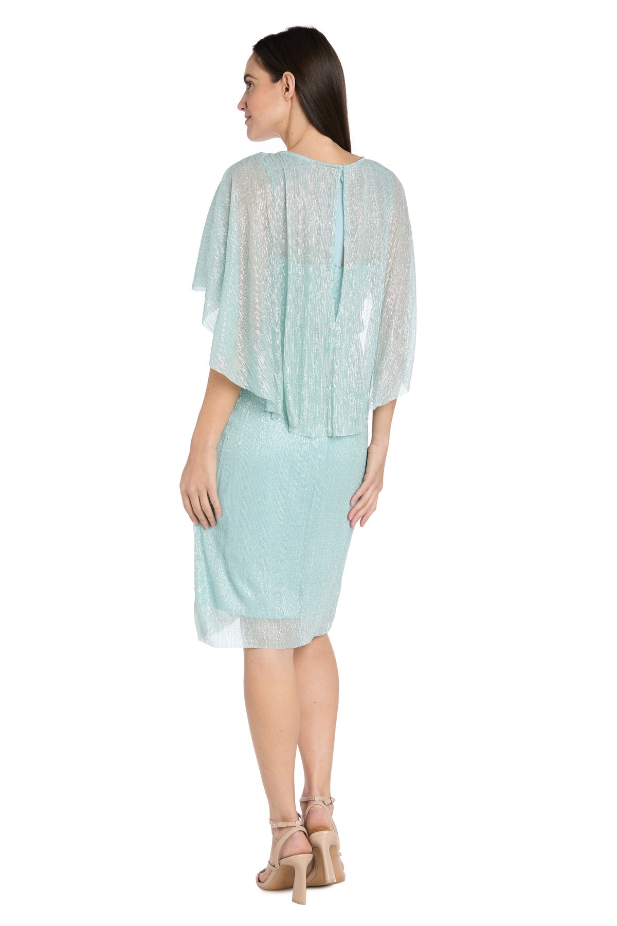 R&M Richards 3195 Short Ruffle Cocktail Caplet Dress