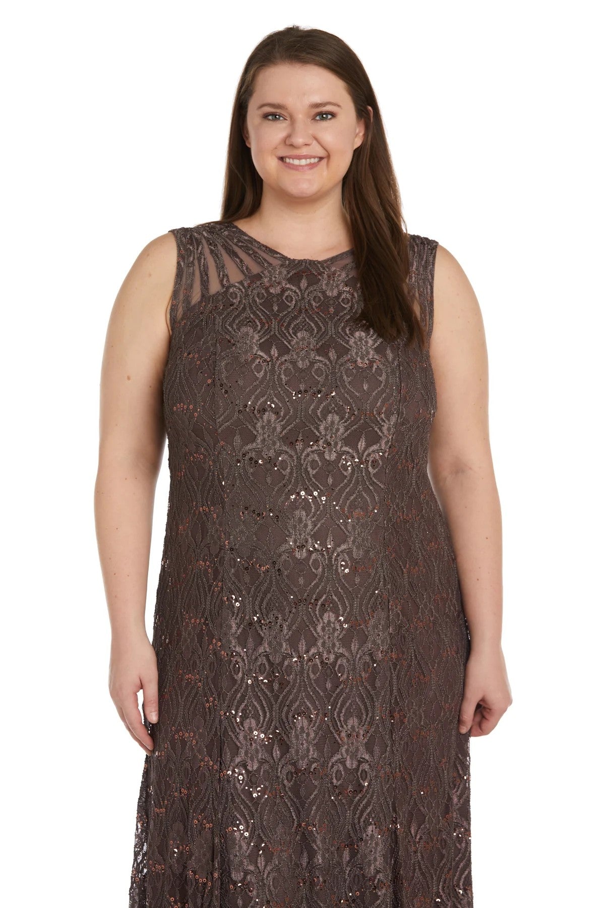 R&M Richards 3198W Long Formal Plus Size Lace Gown – The Dress Outlet