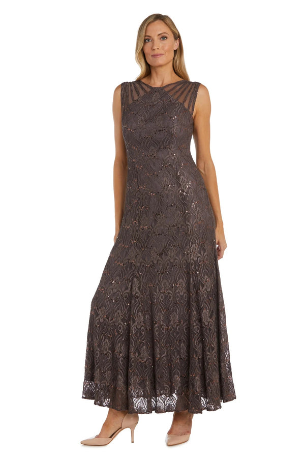 Plum R&M Richards 3198P Long Formal Petite Lace Dress for $112.99 – The ...