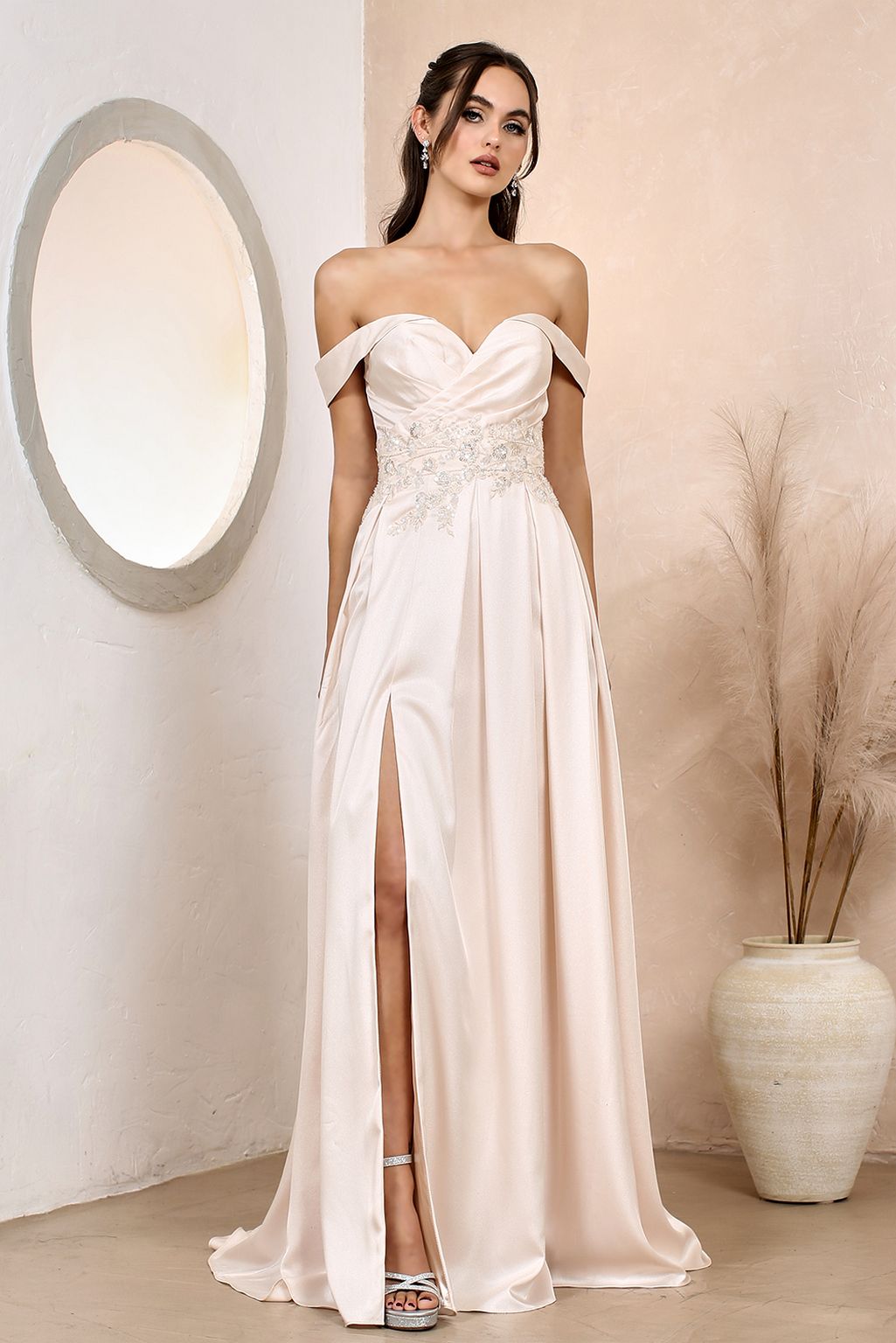 Adora 3200 Long Beaded A Line Formal Prom Dress