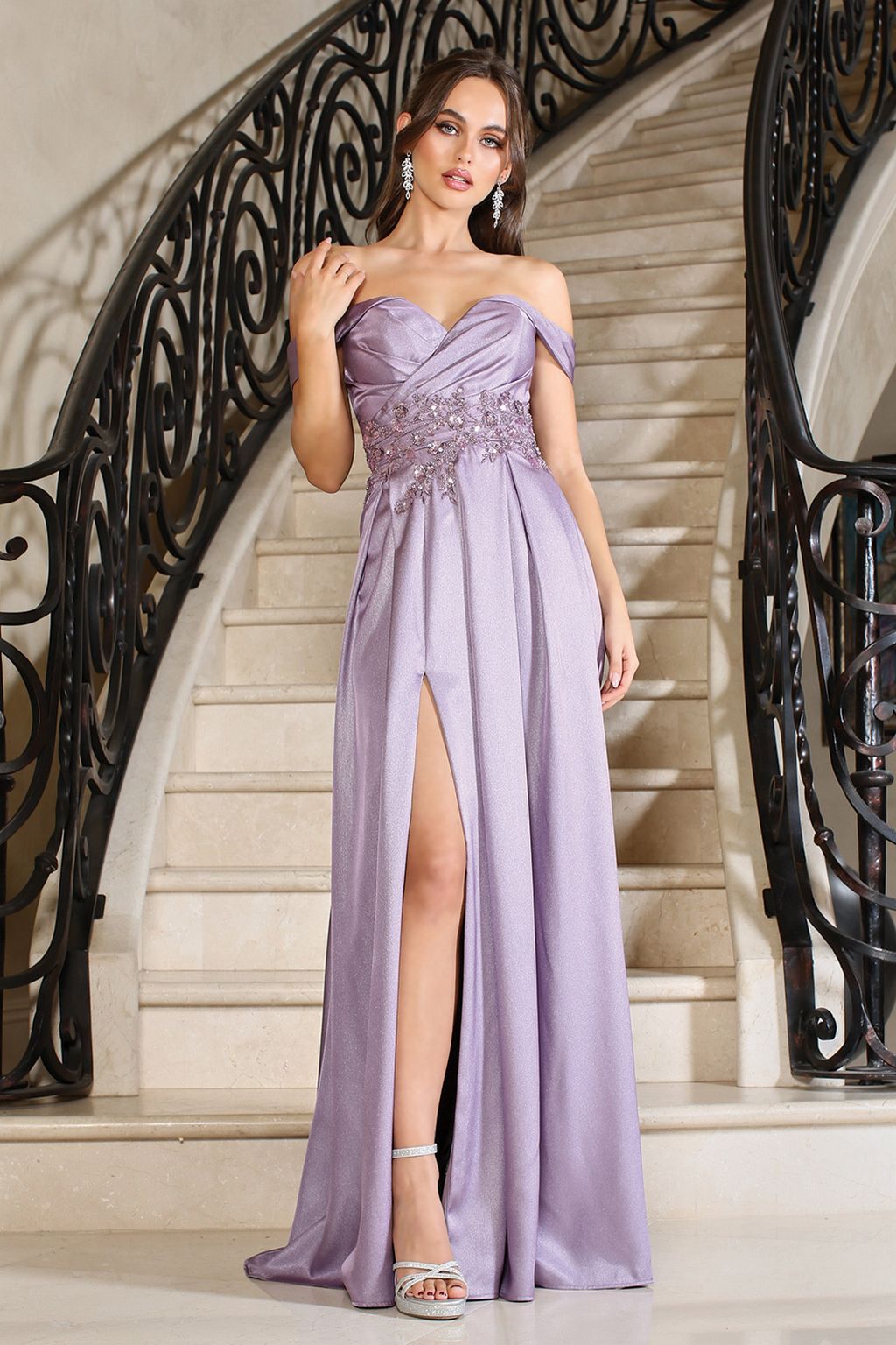 Adora 3200 Long Beaded A Line Formal Prom Dress