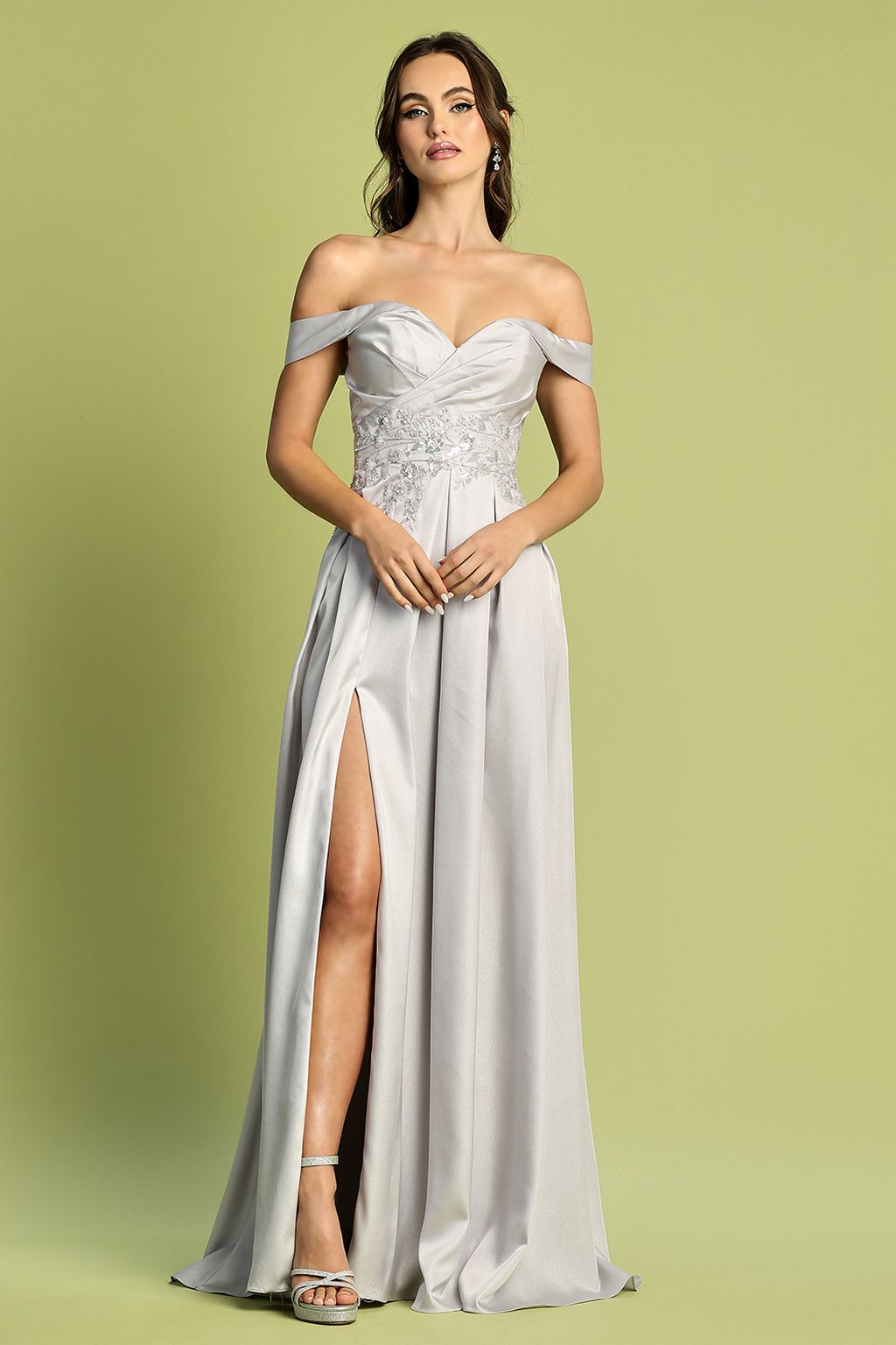 Adora 3200 Long Beaded A Line Formal Prom Dress