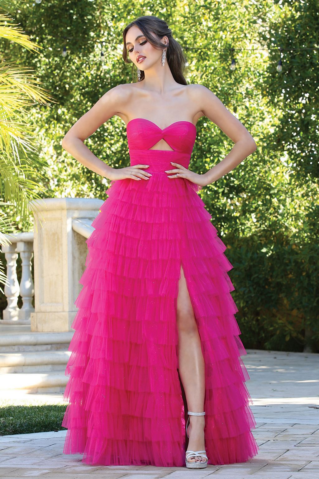 Adora 3204 Prom Long Tiered A Line Formal Dress