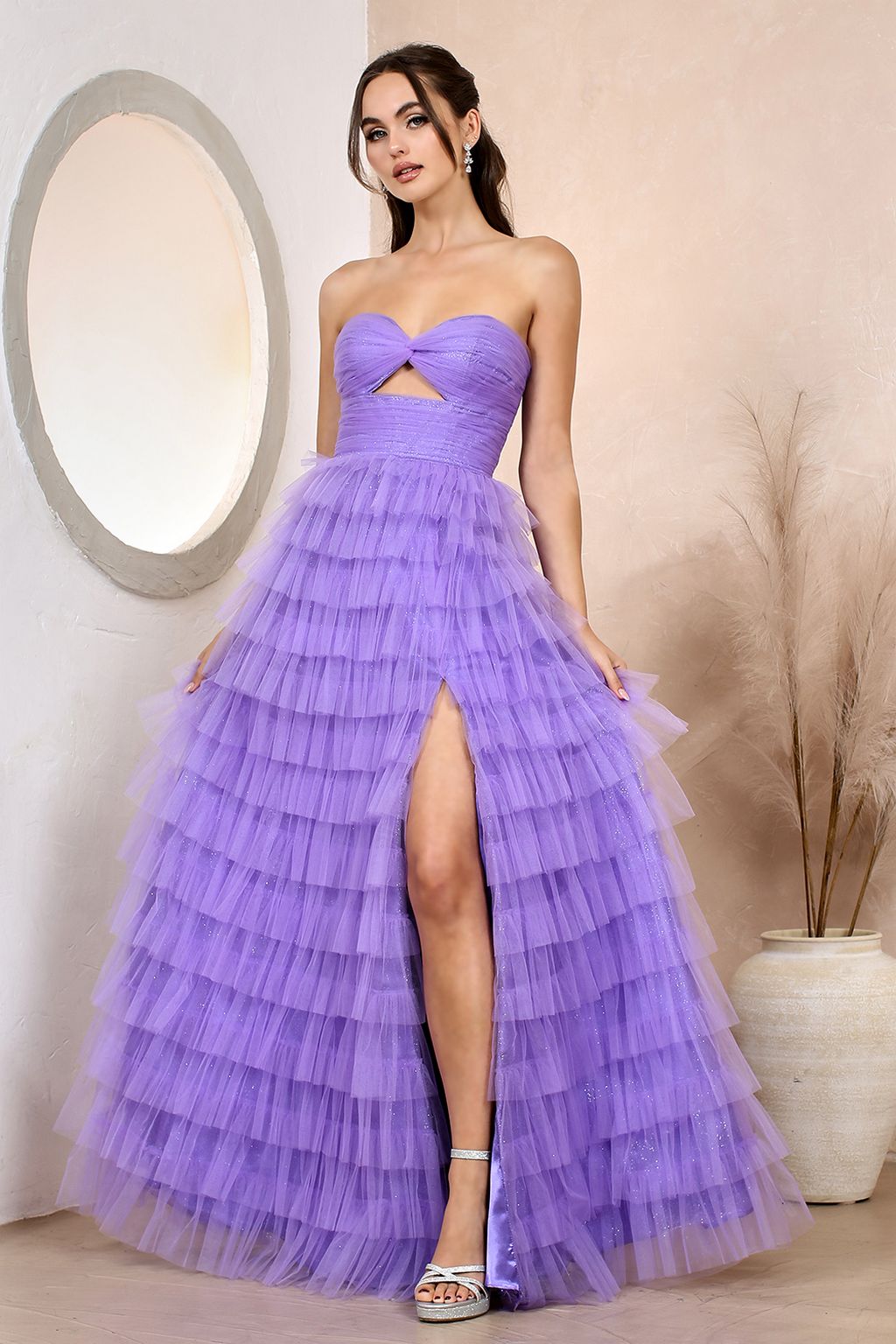 Adora 3204 Prom Long Tiered A Line Formal Dress