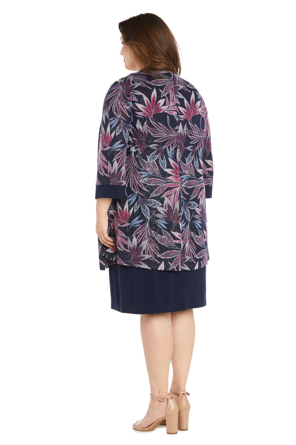 Plus Size Dresses Short Daytime Jacket Mother of the Bride Dress Indigo