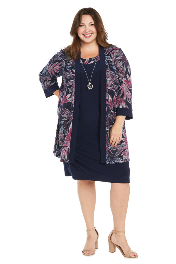 Plus Size Mother of the Bride Dress Short Jacket R&M Richards 3206W