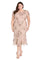 Plus Size Dresses Plus Size Floral Midi Cocktail Dress Rose