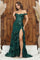 Prom Dresses Prom Fitted Long Corset Sequin Applique Formal Dress Emerald