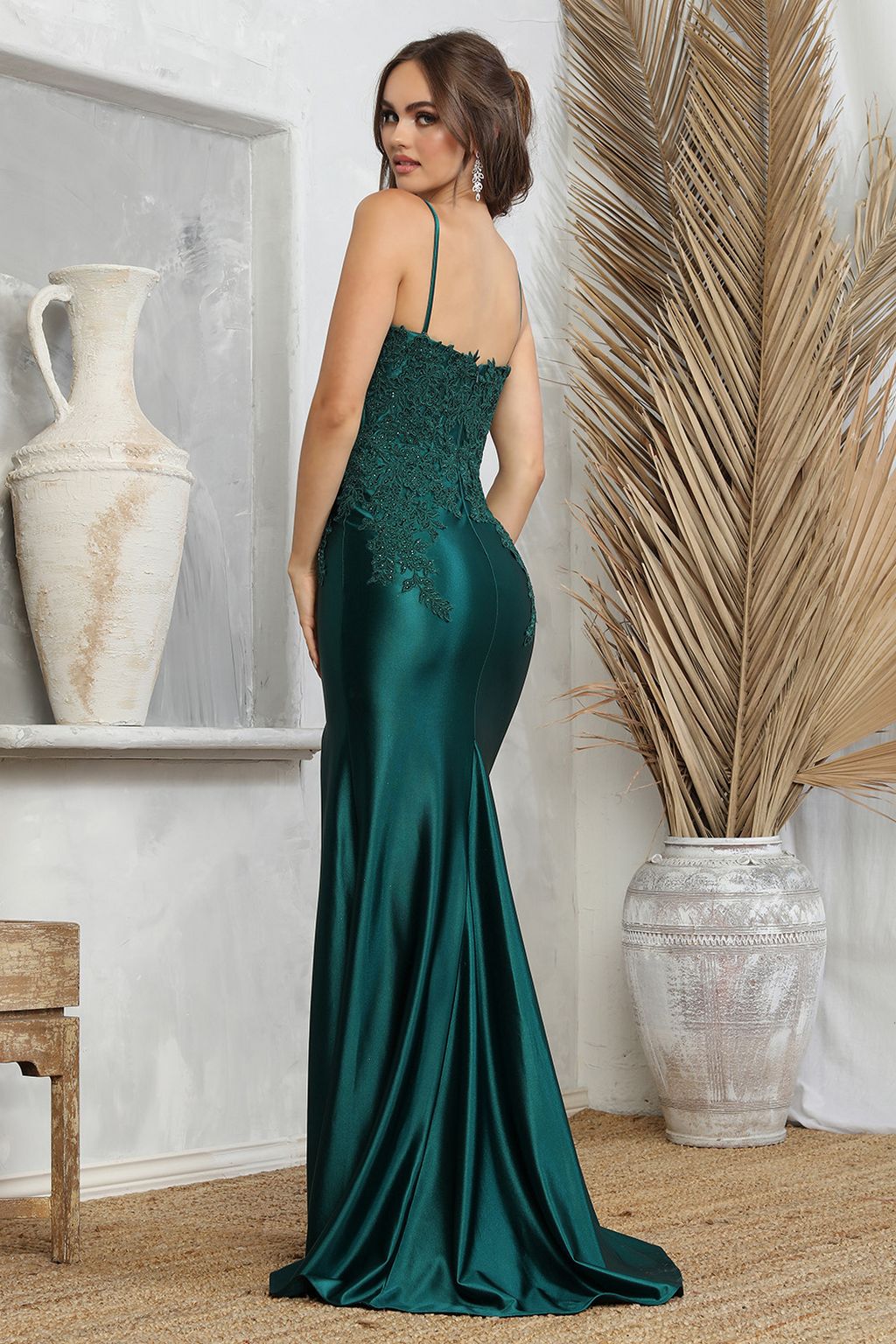 Adora 3223 Long Formal Fitted Slit Prom Dress