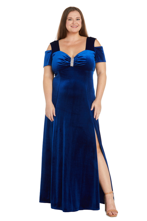 Velvet Plus Size Dress Long Formal R&M Richards 3227W