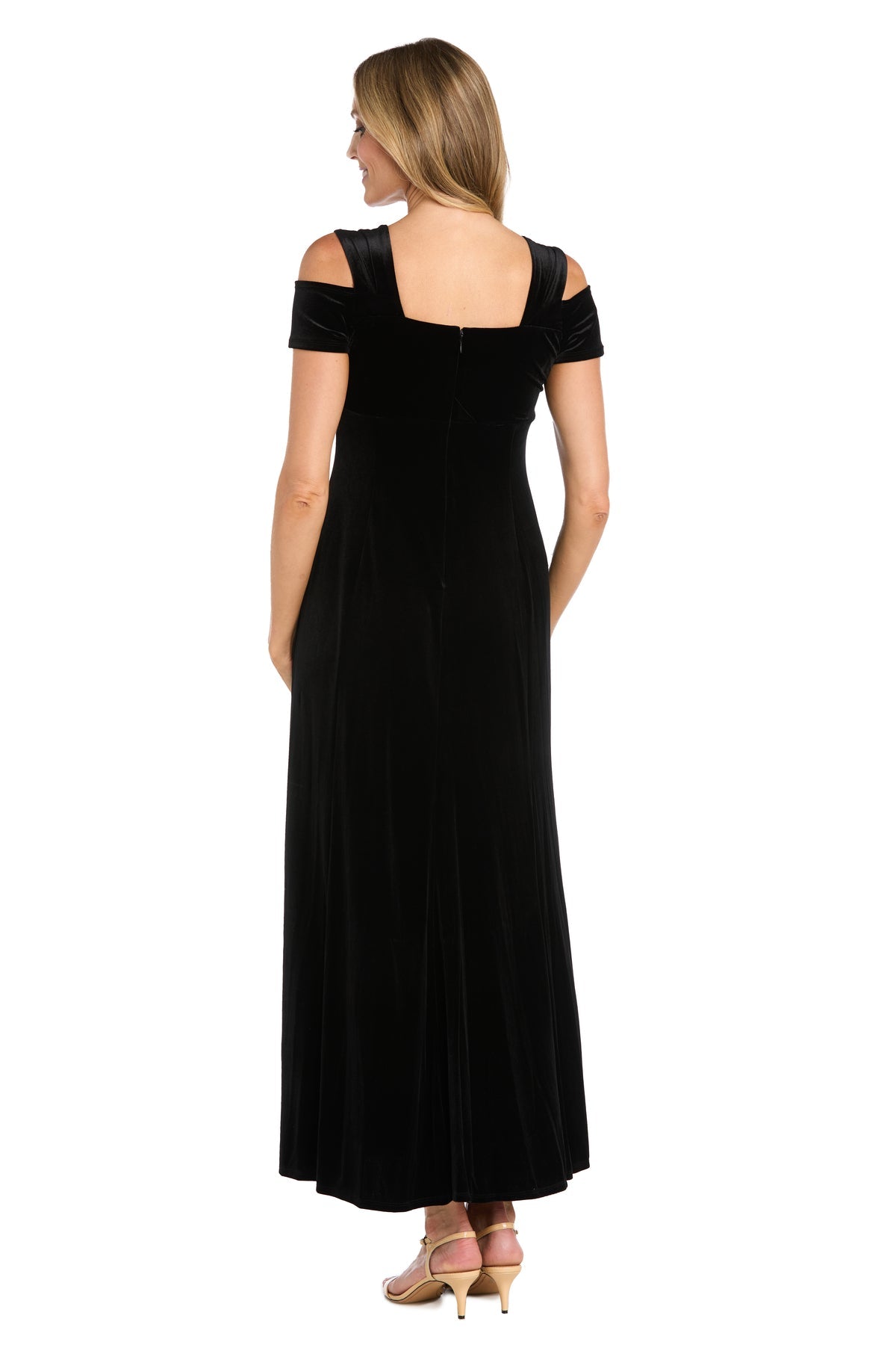 R&M Richards 3227 Long Velvet Formal Evening Dress