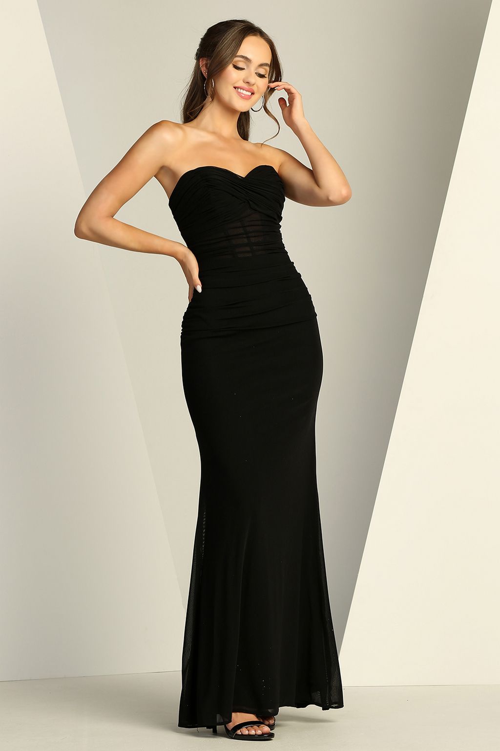 3xl formal dresses FOLUNSI Plus Size Formal Dress Glitter V Neck Split Wedding Cocktail Long Evening Dress M-4X